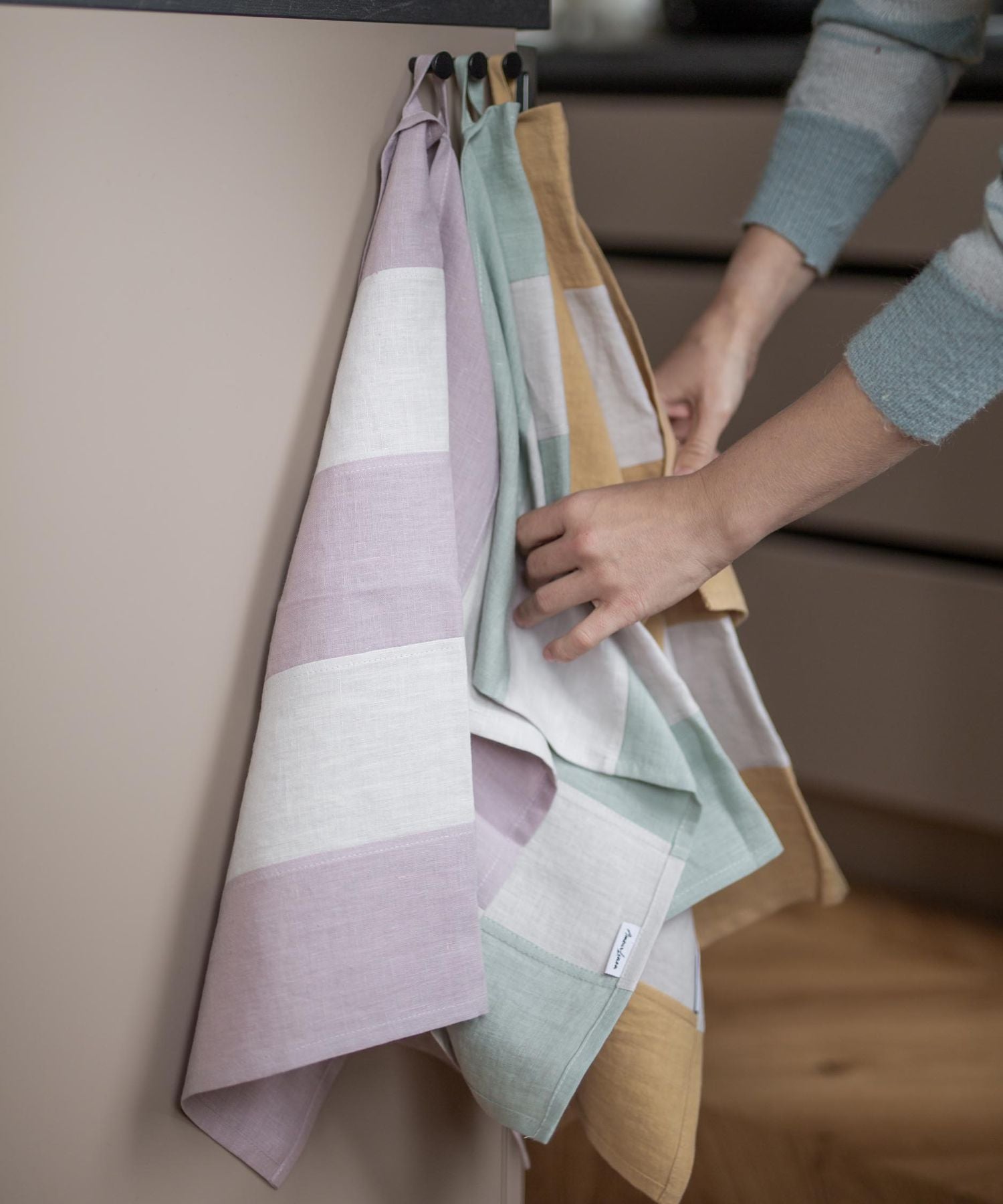 A Variety Of Colored Linen Towels