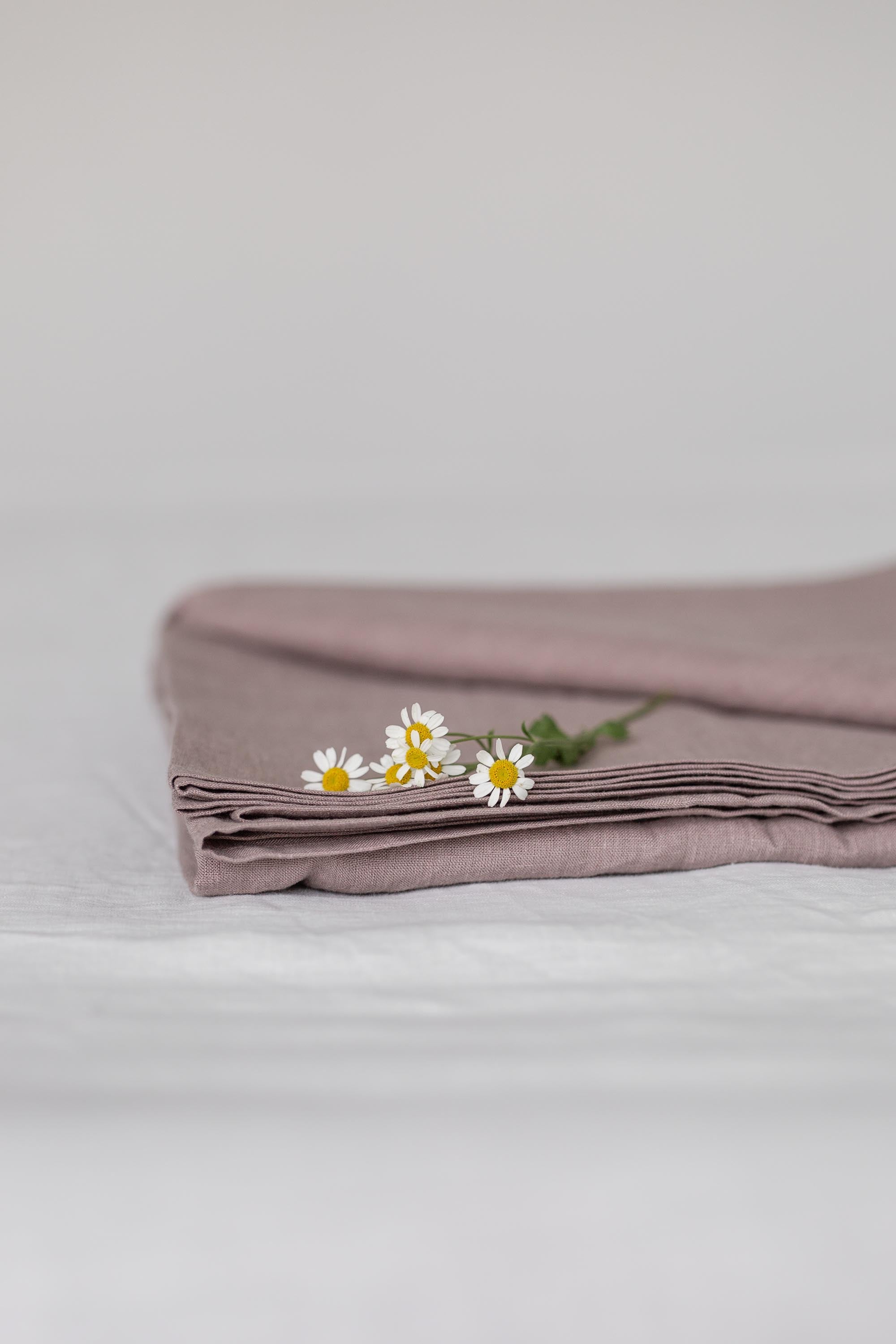 Linen Flat Sheets In Rosy Brown By AmourlInen