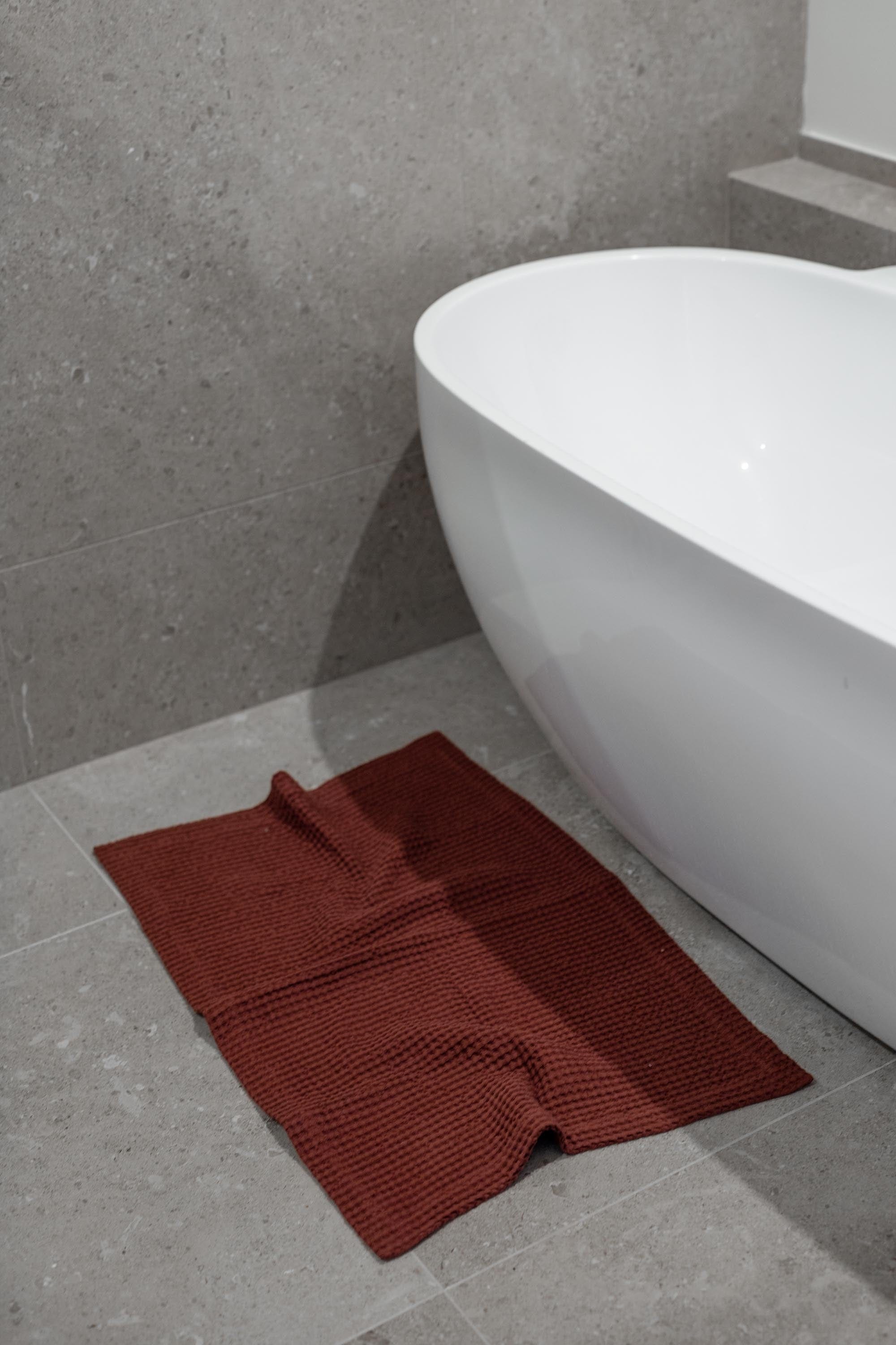 Linen bath online mat