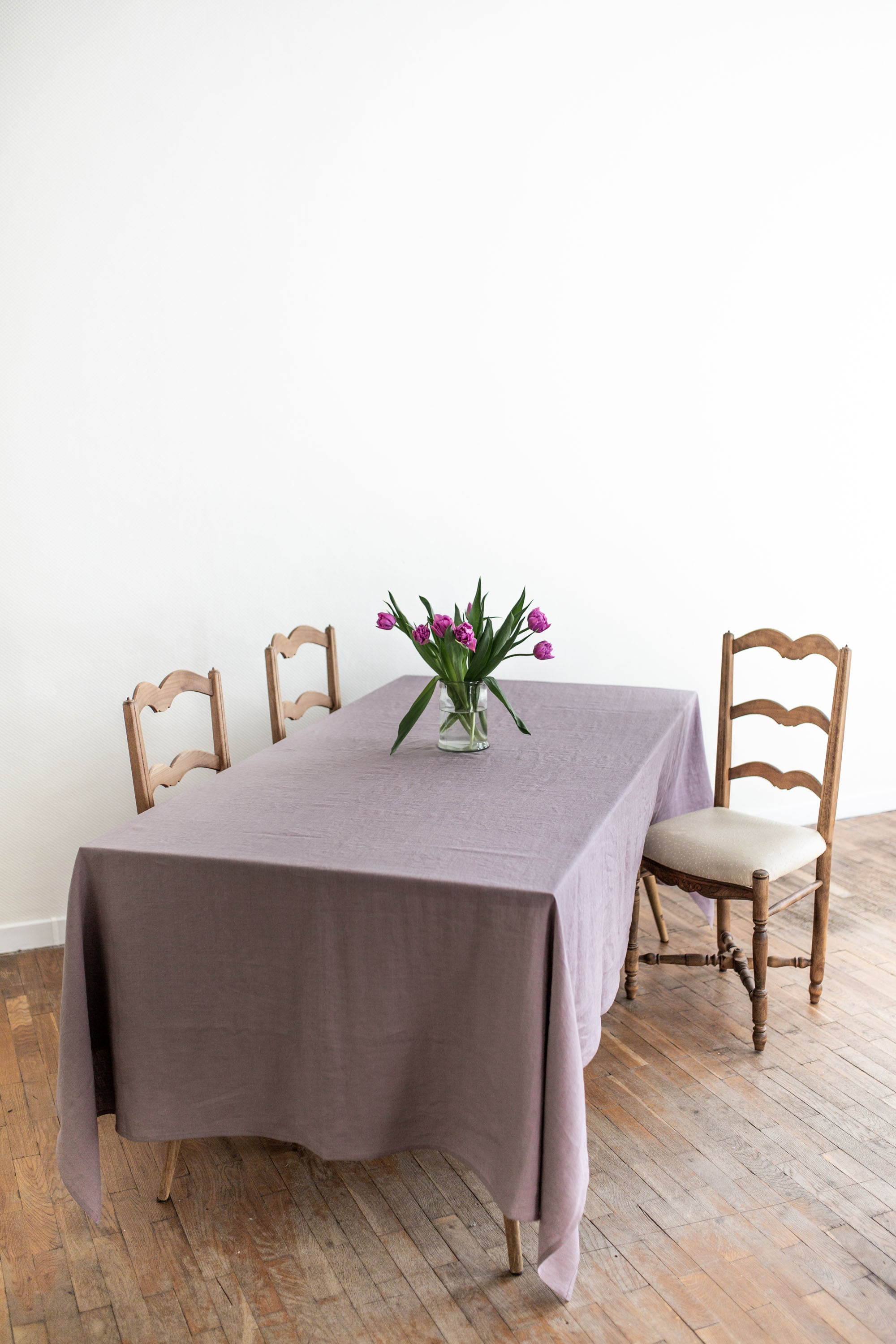 Dusty Lavender Dinner Table Tablecloth By Amourlinen