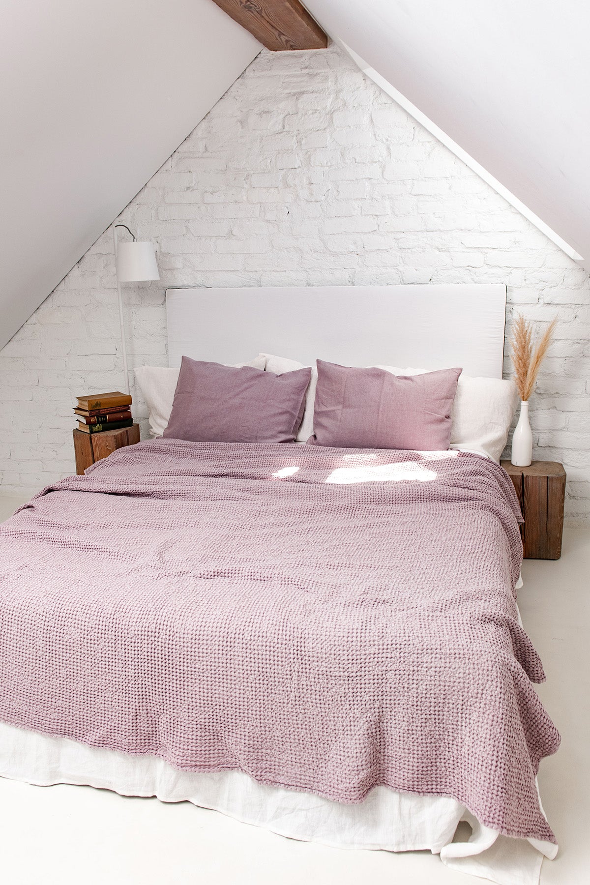 Washed Bed Linen Flat Sheet Dusty Rose- LinenMe