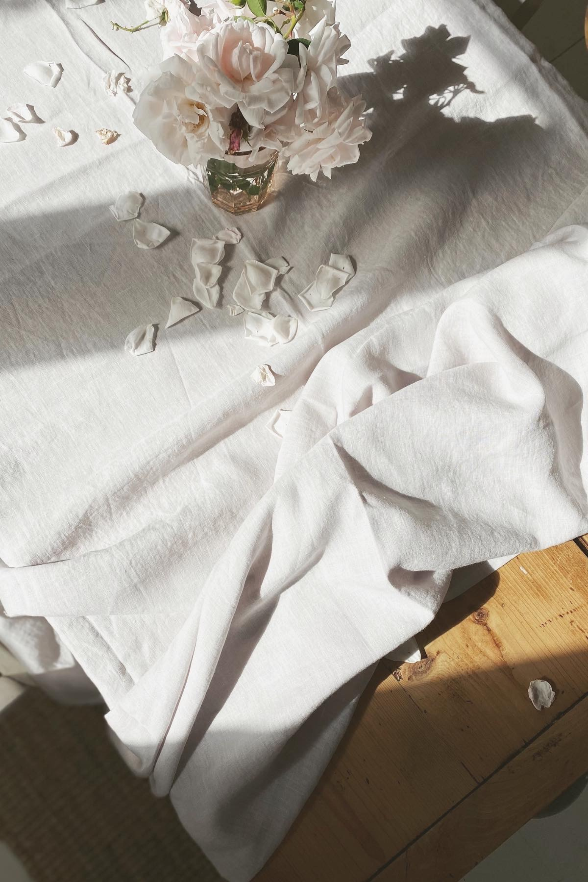 Cream Linen Tablecloth By AmourLinen