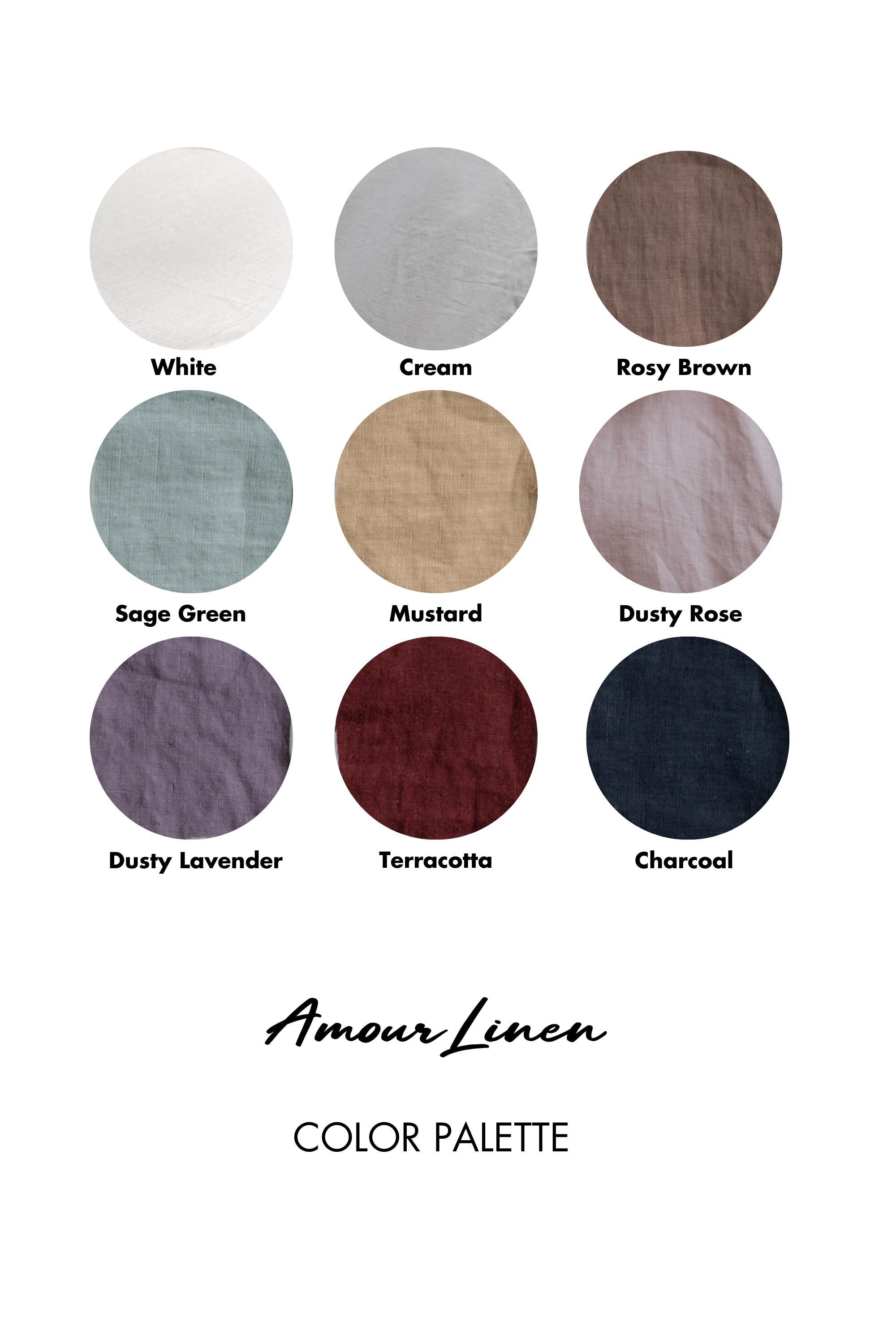 Round linen tablecloth