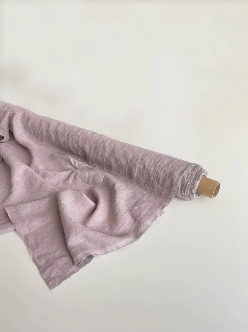 Dusty Rose Linen Fabric By AmourlInen